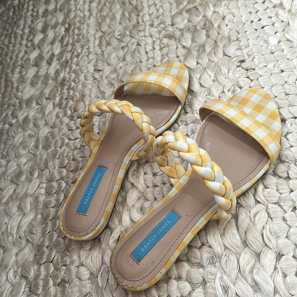 Draper James Yellow Gingham Braided Sandals - Picture 2 of 4